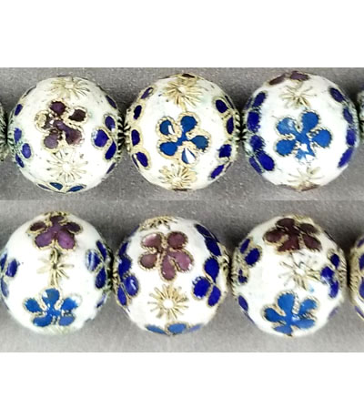 ENAMEL ROUND 16MM WHITE